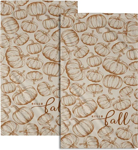 Miniatura 34 de Winter Trees - Juego de 2 toallas de mano de 28 x 14 pulgadas, diseño de árbol de pino de nieve, color beige, absorbente, de microfibra, para baño