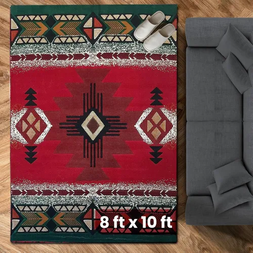 Miniatura 51 de YHSF South West - alfombra estilo nativo americano del suroeste C318 - fácil de limpiar, gruesa, suave, duradera, alfombra inspirada en tribus