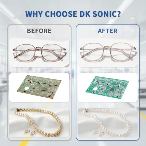 Miniatura 7 de DK SONIC Limpiador Ultrasónico, 1.5L 60W Limpiador Ultrasónico de Joyería de Acero Inoxidable con Cesta de Limpieza, Temporizador Mecánico