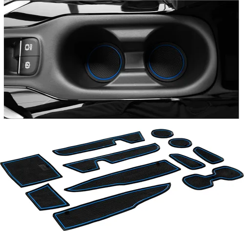 Miniatura 19 de CupHolderHero Compatible con accesorios Toyota Tundra 2014-2021 - Insertos de portavasos antideslizantes antipolvo, tapetes para consola central