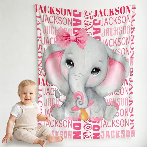 Miniatura 10 de Pindola Manta con nombre personalizado para bebés, adultos, niñas, niños, mujeres y hombres, diseño de manta con monograma personalizada, regalos