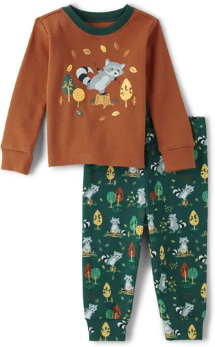 Miniatura 14 de The Children's Place - Conjunto de pijama de manga larga con botones para bebé niño, ajustado, 100% algodón, 2 piezas