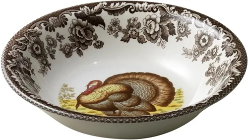 Miniatura 12 de Spode Woodland American Wildlife Ascot - Cuenco para cereales, diseño de bisonte, cuenco de loza fina de 8 pulgadas para cereales, ensaladas