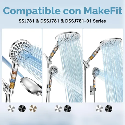 Miniatura 2 de MakeFit Cartucho de repuesto de filtro de cabezal de ducha para SSJ781/DSSJ781/DSSJ781-01/DSS1581 MakeFit - Cabezal de ducha de mano filtrado