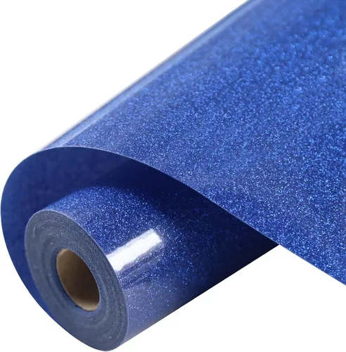Miniatura 13 de HTVVETUR Glitter Heat Transfer Vinyl - 12" x 15ft Glitter Iron on Vinyl for Shirts, HTV Rolls for Cameo - Easy to Cut & Weed (Glitter Black-15ft)