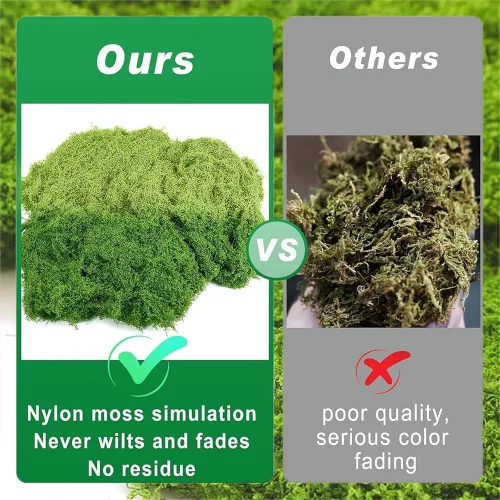 Miniatura 3 de Aiareozy Musgo falso de 3.5 onzas, musgo verde falso para plantas en maceta, musgo artificial para manualidades, musgo verde para decoración