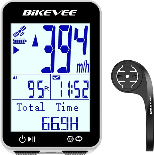 Miniatura 12 de GPS Ordenador de Bicicleta Inalámbrico con Inicio/Parada Automática y Retroiluminación Automática, Bicicleta Odómetro IPX7 Resistente al Agua MPH