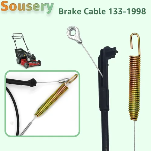 Miniatura 2 de 133-1998 Cable de freno compatible con Toro Timemaster cortacésped Blade Brake 133-1998 20976 20978 21200 21810 21811 21199 21199HD