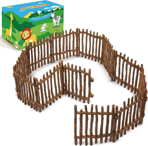 Valla de juguete realista, juego de accesorios de panel de valla de corral grande, juguetes de valla de granja para granero, caballos, estables,