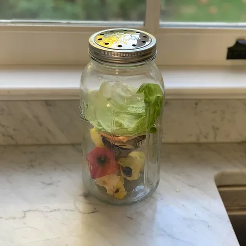 Miniatura 6 de Jarware Tapa de tarro de masón, tapa de compost de acero inoxidable para tarros Mason de boca ancha, con 4 filtros de carbón