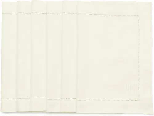 Miniatura 68 de Solino Home - Juego de 4 manteles individuales de lino amarillo, 14 x 19 pulgadas, manteles individuales de algodón y lino con punto de dobladillo