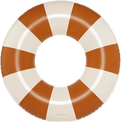 Miniatura 35 de Petites Pommes Flotador de piscina a rayas para niños y niños pequeños, tubo interior duradero, diseño de rayas clásico impreso a mano, dona
