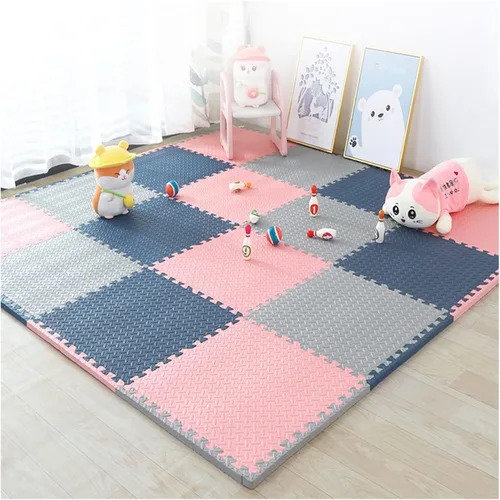 Tapete de rompecabezas de espuma suave con bordes, azulejos entrelazados para salas de juegos, garaje, ejercicio, yoga (color : B, tamaño: 23.6 x