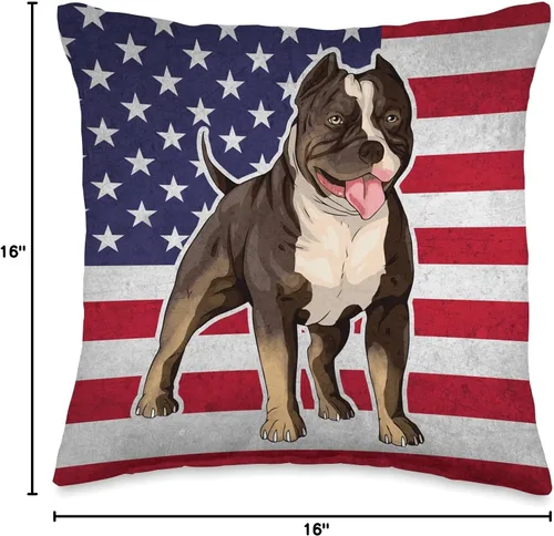 Miniatura 4 de American Bully Gifts & Accessories American Bully Breed-Bulldog - Almohada para perro, 16 x 16 pulgadas, multicolor