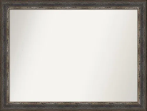 Miniatura 100 de Amanti Art Espejo de baño marrón para sobre el fregadero, 25 x 25 pulgadas, hecho a medida, espejo de tocador cuadrado marrón medio, marco de madera