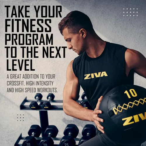 Miniatura 3 de ZIVA Pelota de pared suave – Pelota de ejercicio con peso altamente duradera para entrenamiento de fuerza y acondicionamiento, varios