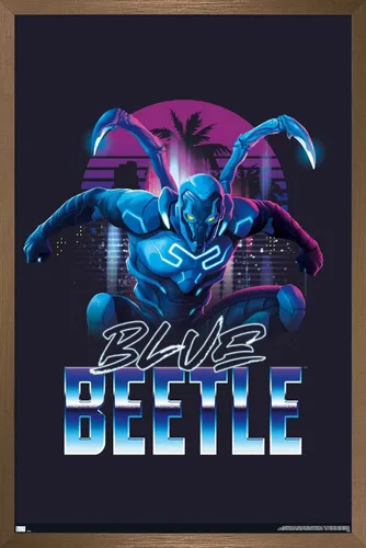 Miniatura 13 de Trends International DC Comics Movie Blue Beetle - Póster de pared de ciudad, 22.4 pulgadas de largo x 14.7 W, paquete de póster y montaje prémium