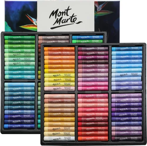 Miniatura 10 de Mont Marte Extra Soft Oil Pastels 72 piezas, colores brillantes surtidos, vibrantes y mantecosos, pasteles de arte versátiles para mezclar, Varios