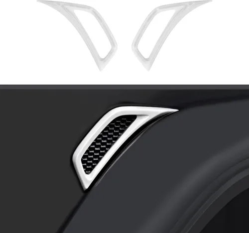 Miniatura 15 de Voodonala para Jeep JL Adorno de salida de aire acondicionado lateral para Jeep Wrangler JL JLU Gladiator JT maletero 4xe, Plata brillante (cromo)