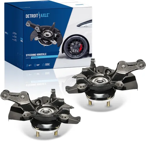 Detroit Axle - Conjunto de manguetas de dirección delanteras de 2 piezas para Hyundai Accent 06-11, 2 manguetas de dirección y conjunto de buje con
