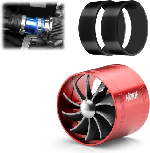 Miniatura 8 de Mi2KA Turbina de admisión de aire de combustible, ahorro de gas, sistema de aceleración turbonador de un solo ventilador Turbo 2.5 "-3.0