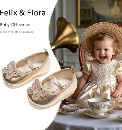 Miniatura 147 de Felix & Flora Zapatos de bebé de suela suave - Zapatos de bebé para caminar, mocasines, suela de goma, zapatos de cuna
