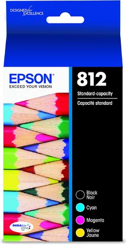 Miniatura 2 de Epson T812 DURABrite Ultra - Tinta de capacidad estándar negro y color - Paquete combinado de cartuchos (T812120-BCS) y T812 DURABrite Ultra Tinta