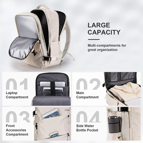 Miniatura 5 de HOMIEE Spirit Airlines - Mochila de viaje de 18 x 14 x 8 pulgadas, bolsa para artículos personales, equipaje de mano debajo del asiento, aprobada