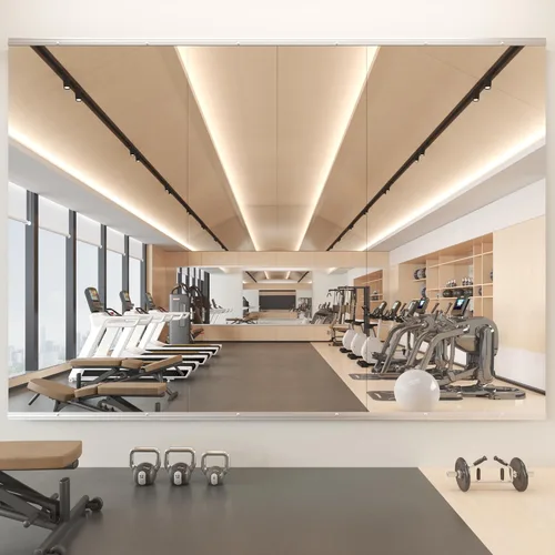 Miniatura 17 de Snowdool Espejo de gimnasio, 48 x 30 pulgadas, 2 espejos para pared de gimnasio en casa, grande, espejo de cuerpo completo para yoga, garaje