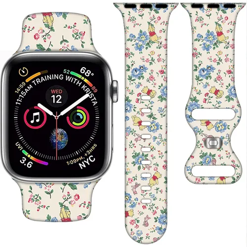 Miniatura 9 de Correa de silicona de dibujos animados compatible con Apple Watch de 1.496/1.575/1.614/1.654/1.732 pulgadas, bonitas correas de repuesto para Apple
