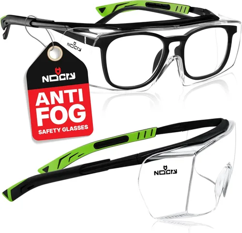 NoCry - Anteojos de seguridad con antiniebla para colocar sobre gafas con lentes resistentes a los arañazos — Gafas de seguridad ANSI Z87 y OSHA