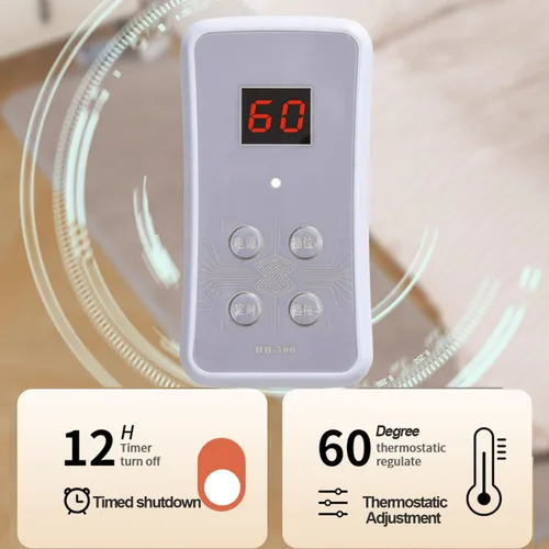 Miniatura 6 de Electric Heated Area Rug, Heated Floor Mat with 60 Levels Adjustable Thermostat, 12 Hour Timing Bedroom Heated Floor Pad, for Living Room