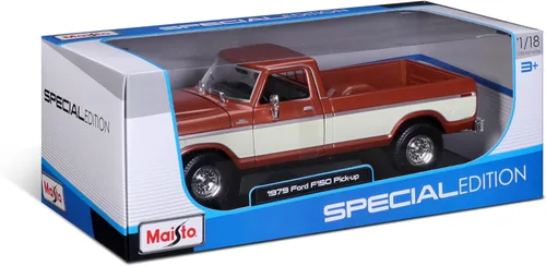 Miniatura 7 de Maisto - Modelo a escala 1:18 compatible con la réplica en miniatura Ford F150 Pick-up clásica vintage coleccionable de 1979 (Crema)