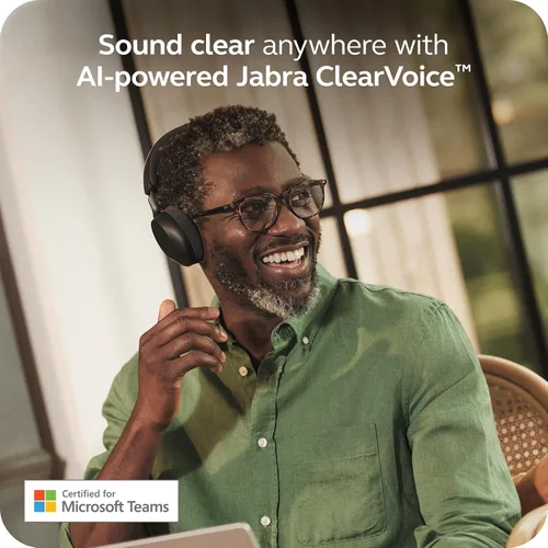 Miniatura 5 de Jabra Evolve3 75 Auriculares inalámbricos Bluetooth con micrófono para el trabajo, USB-A, tecnología de llamada de voz AI, cancelación activa
