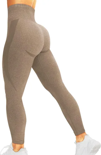 Miniatura 124 de HIGORUN - Leggings sin costuras para mujer, moldeadores, con diseño gráfico de sonrisas, de cintura alta, para el gimnasio, yoga o hacer ejercicio