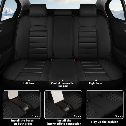 Miniatura 2 de Juego completo de fundas de asiento de automóvil para GMC Sierra 1500/2500/3500 Denali SLT AT4 AT4X Base Fundas de asientos 2008-2025, Protectores