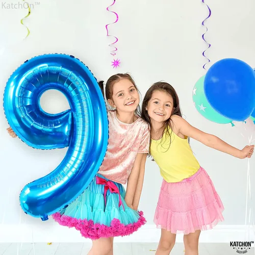 Miniatura 910 de KatchOn, Globo grande azul número 2 de 40 pulgadas Decoraciones de cumpleaños de Baby Shark para niño de 2 años Globo azul número 2 Globo