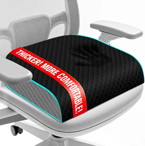 Cojín de asiento, cojín de espuma viscoelástica para silla para aliviar el dolor de ciática y cadera, cojín antideslizante para oficina, hogar,