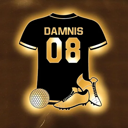 Miniatura 20 de Letrero de neón personalizado de jersey de fútbol americano, letreros de neón LED de fútbol americano para decoración de pared, alimentado por USB