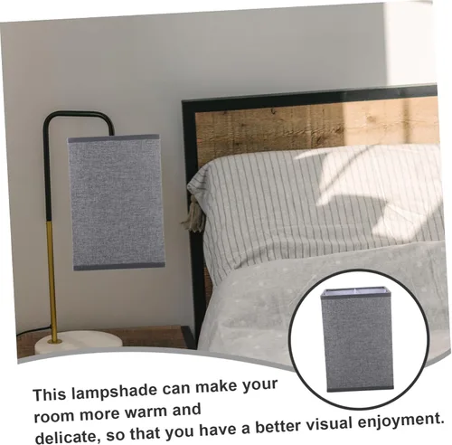 Miniatura 2 de Didiseaon Cubierta de lámpara de pie de lino, pantalla de lino de estilo simple, fácil de instalar para decoración del hogar, familiares y amigos