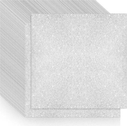 Miniatura 9 de Kisston 50 piezas de papel de cartulina con purpurina dorada brillante de 12 x 12 pulgadas, papel de cartulina resistente de 300 GSM (110 libras)