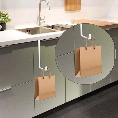 Miniatura 5 de TOYMIS 1 gancho para asiento de orinal, ganchos de puerta en forma de Z, sin taladro, multifuncionales, para colgar asiento de entrenamiento