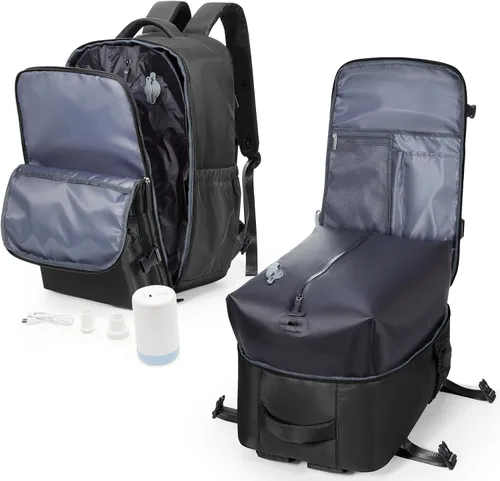 winspansy Mochila de viaje esencial de viaje con bomba de aire, bolsas de compresión para viajes, transporte aprobado por vuelo, mochila de