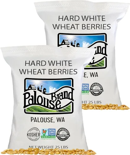 Miniatura 18 de Marca Palouse Certificada Libre de Residuos de Glifosato Grano de Trigo Duro Blanco 15 Libras Paquete de 3 Cultivado por una Familia