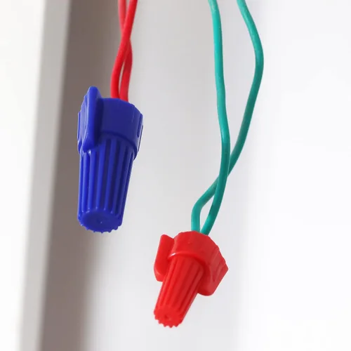 Miniatura 6 de 100 conectores de tuercas de alambre aladas, rojo 22-10 AWG tapas de alambre de tornillo eléctrico de fácil giro (P13 rojo)