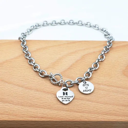 Miniatura 3 de G-Ahora Bangtan Boys Necklace for Girls Kpop Bangtan Boys Bangtan Necklace Bangtan Boys Army Jewelry Bangtan Boys to Love Yourself Army Necklace