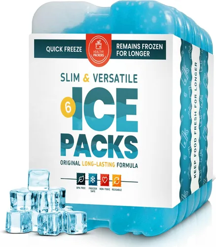 Miniatura 11 de Healthy Packers Ice Packs for Lunch Boxes & Coolers - Freezer Packs - Original Cool Pack Cooler Accessories for Beach, Camping & Fishing Slim &