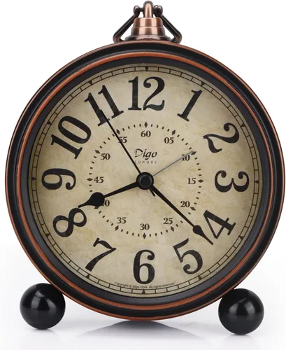 Miniatura 9 de Maxspace Reloj analógico de 5.2 pulgadas, reloj de escritorio retro silencioso sin tictac y funciona con pilas con movimiento de cuarzo, decoración