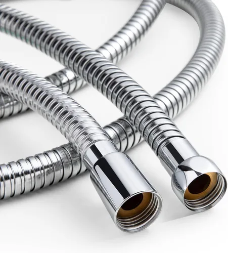 OFFO Manguera de Ducha de Alto Flujo 0.43" Diámetro Grande, 48 pulgadas Sin Nudos de Acero Inoxidable Manguera de Cabezal de Ducha de Repuesto
