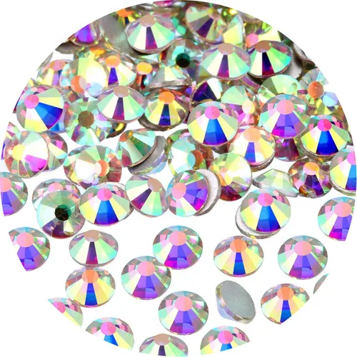 Miniatura 9 de NCB 288 diamantes de imitación de cristal redondos para arte de uñas, con parte trasera plana, para hacer accesorios de bricolaje, zapatos, ropa